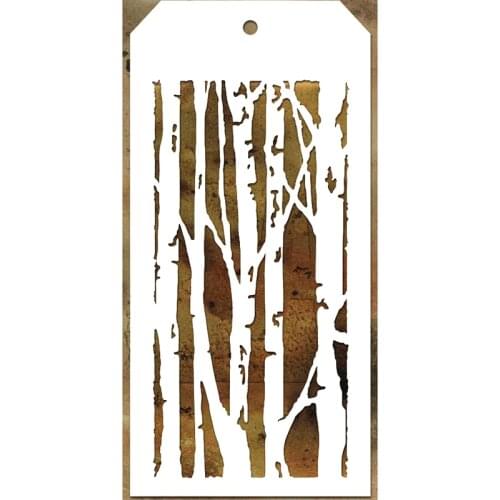 2021 New Label Tag Plastic Stencil For DIY Craft Making Tree Pattern Background Scrapbooking Greeting Card No Metal Cutting Dies