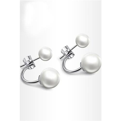 New Hot Fashion 925 Sterling Silver pearl Earrings for Women Girls Gift Fashion Statement Jewelry