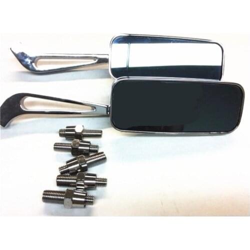 Pair Universal Motorcycle Rearview Side Mirrors For Harley Honda Suzuki Kawasaki Yamaha Touring Chopper Cruiser