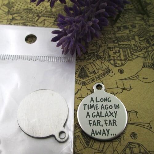 10pcs"a long time ago in a galaxy far far, away"stainless steel charms more style for choosing DIY Charms pendants for necklace