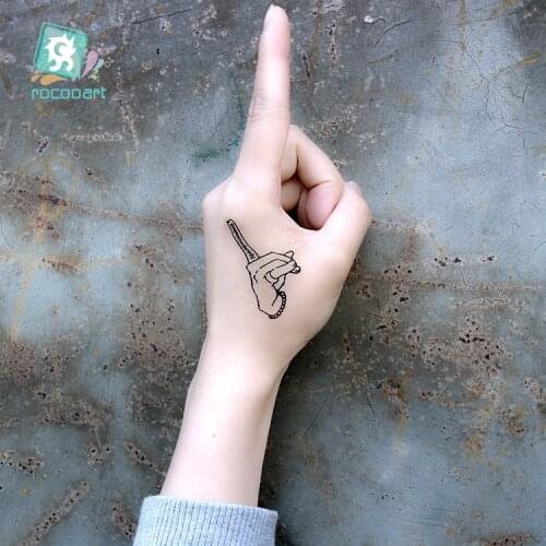 Most Popular Old School Moon Sex Girls Tattoo Design For Boys Women Fake Black Body Temporary Tattoo Sticker On Hands Foot Arms