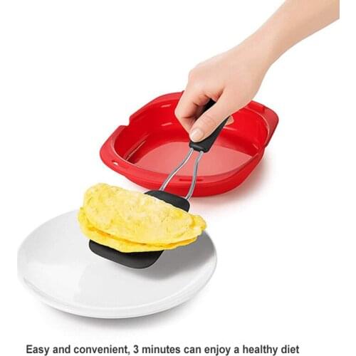 Microwave Silicone Omelette Maker Egg Roll Baking Tray Pan Kitchen Supplies TS2 Quick Omelette Making