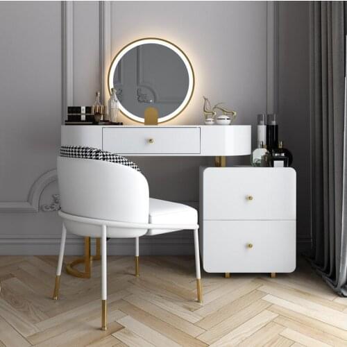 Dressing table bedroom nordic light luxury net red ins wind makeup table storage cabinet one