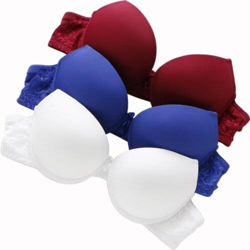 Women Sexy Brassiere Back Closure Sexy Underwire Lace Underwear Gather Women Double Push Up Bras Super Sexy Push Up Bras