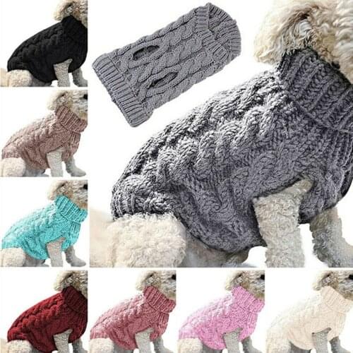 Winter Warm Knitted Pet Dog Sweater Autumn Winter Pet Clothing Costume Jumper Comfortable Dog Sweater