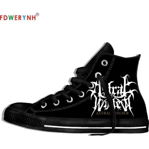 Winter Music Fans Heavy Metal Band Logo Personalized Shoes Light Breathable Lace Upcanvas Casual Shoes