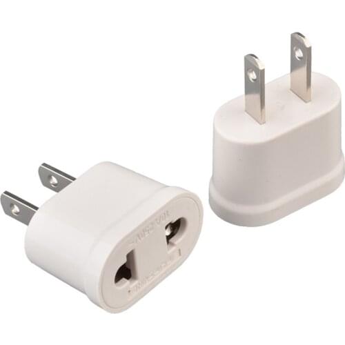 1PC US Adapter Plug EU To US Travel Wall Electrical Power Charge Outlet Sockets 2 Pin Plug Socket Euro Europe To USA
