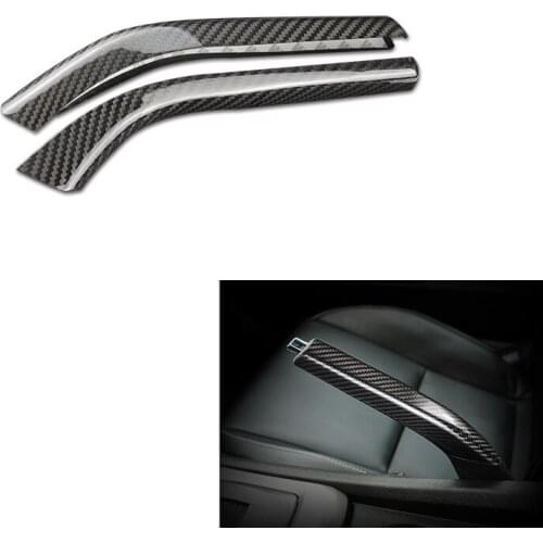 2Pcs/Set Carbon Fiber Car Handbrake Grips Cover Interior Trim for Chevrolet Camaro 2010-2015 Car Interior Accessories