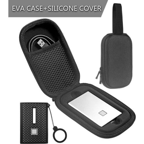 2020 Shockproof Carrying Case + Silicone Cover Combo For Samsung T7 Touch Portable SSD 500GB 1TB 2TB External Solid State Drives