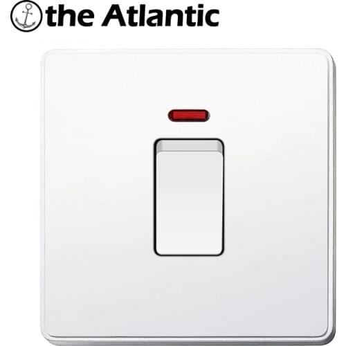 20A 45A Air Conditioner Water Heater Blower Cooker Switch DP Power Switch High-Power Electrical Appliances White Plastic Frame