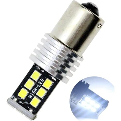 4pcs 1156 BA15S Canbus Super Bright 12V DRL S25 2835 15 SMD 15 LED P21W led NO Error Turn Car Signal Parking Bulbs Front Turn