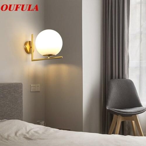 DLMH Indoor Wall Lamps Fixture Copper Modern LED Sconce Contemporary Creative Decorative For Home Foyer Corridor Bedroom