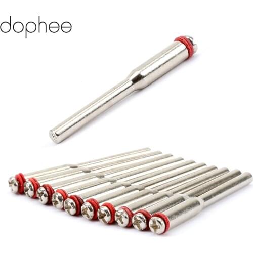 Dophee 10pcs 3.175mm Dremel Accessories Miniature Clamping Connecting Lever Mandrel Abrasive 2mm Wheel Holder For Rotary Tool