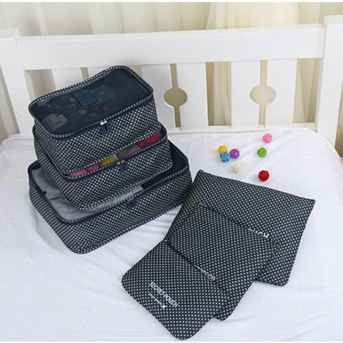 6pcs/set Travel Organizer Storage Bags Portable Luggage Organizer Clothes Tidy Pouch Suitcase Packing Laundry Bag Storage Case