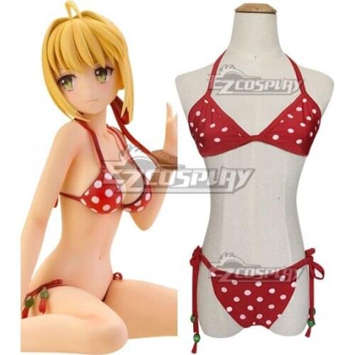 Fate Grand Order Fate EXTRA Saber Nero Claudius Caesar Augustus Germanicus Swimsuit Bathing Set Summer Cosplay Costume E001