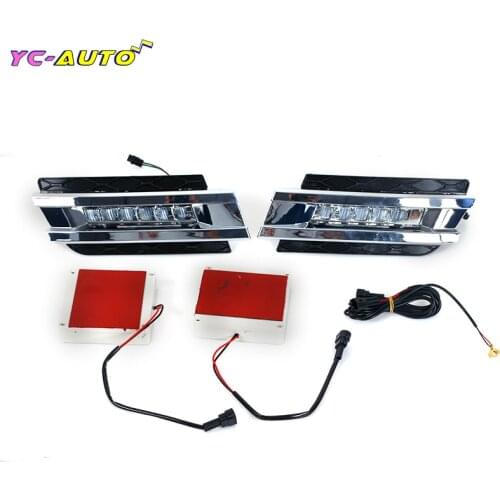 1Pair Left Right Side Car LED Daytime Light For Mercedes Benz W164 GL350 GL400 GL450 GL500 2006 2007 2008 2009 Car-styling