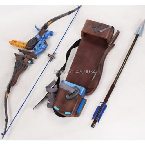 Overwatch Hanzo Skin Young Master Weapon Cosplay Replica Bow Quiver Prop