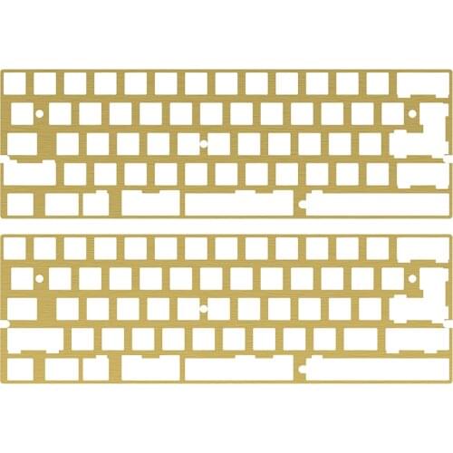 GH60 Copper Positioning Plate 2U Shift 60% 64 Layout For DIY Mechanical Gaming Keyboard Bronze Positioning Board