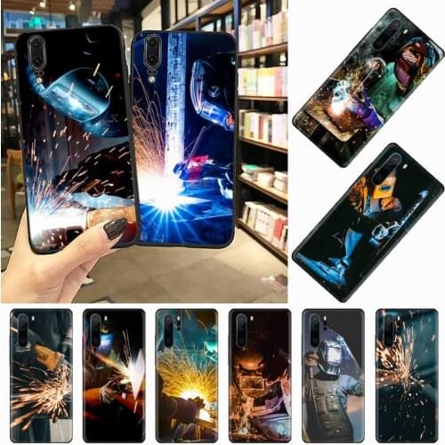 Welder Welding Hot Metal Worker Phone Case For Huawei honor Mate P 10 20 30 40 i 9 8 pro x Lite smart 2019 nova 5t