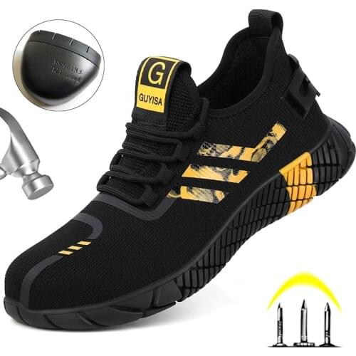 Men Shoes Safety Boots Steel Toe Cap Work Boots Men Working Sneakers Men Boots Anti-puncture Security Boots Men Industrial Shoes