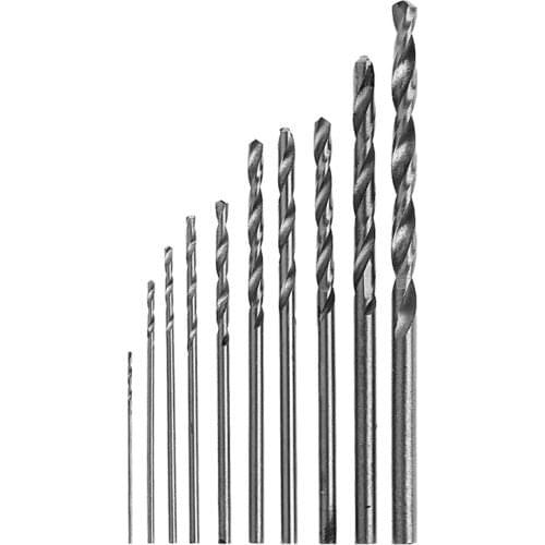 10Pcs HSS White Steel Twist Drill Bit Set 0.5-3mm For Electric Grinding Drilling A0KF