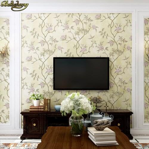 Beibehang mural Arrival Pastoral Fresh Floral Wallpaper 3D Stereo Non-woven Flowers Wallpapers Room Decor Mural Wall D