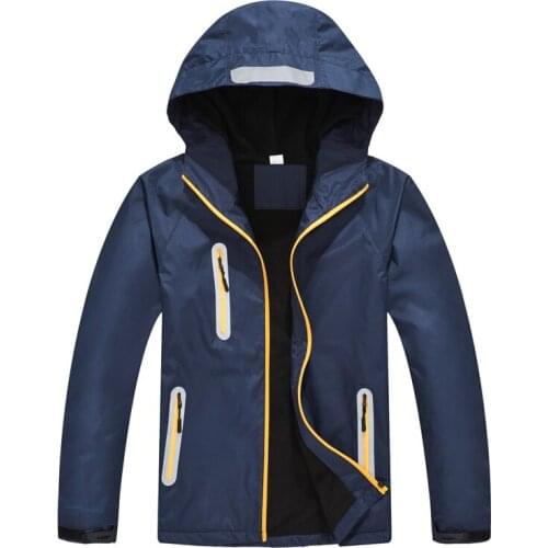 New Winter Hiking jacket Outdoor men thick warm hooded Fleece coat Mens Reflective strip camping climbing Windbreaker outerwear