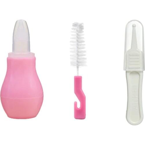 Newborn baby 4PCS Nasal mouth suction device Kids sucks nose Care Non toxic Silicone Nasal Aspirator Snivel Vacuum Clean Suction