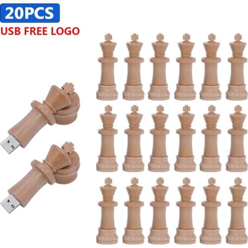 Bulk 20pcs free logo USB 2.0 64gb 32gb 16gb flash drive flash drive 128GB 8gb large capacity drive wooden memory stick U disk