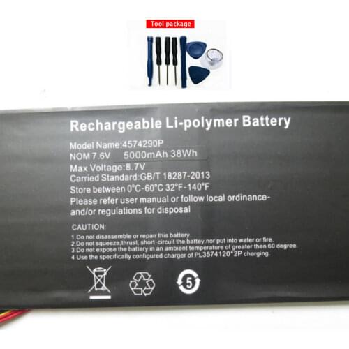 Original size replacement battery for N16CA 4574290P NV-4270138-2S 5000mAh 7.6V 38Wh batteries+tools