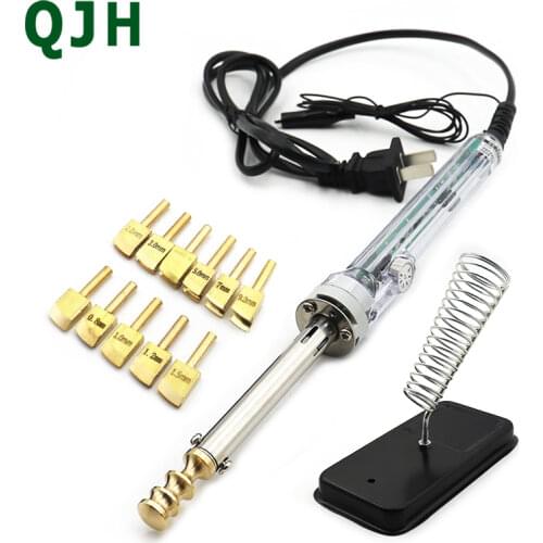 Leather tools Pure Brass Solder Soldering Iron Tip To Burn The Edge Decorate Handmade Leather Trimming Tools