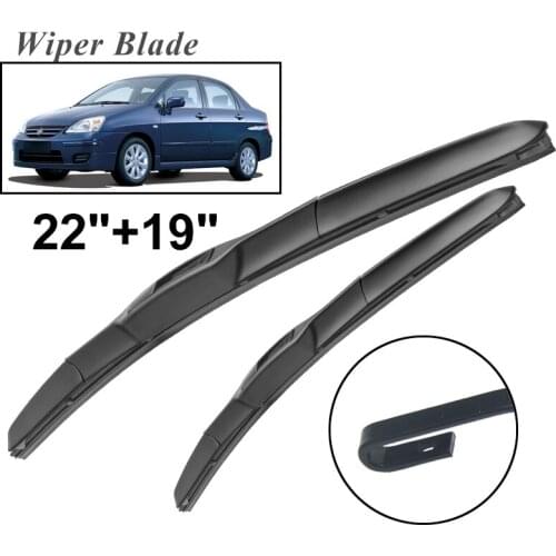 Okowiper RHD & LHD Front Wiper Blades For Suzuki Liana Sedan 2001 - 2007 Windshield Windscreen Front Window 22"+19"