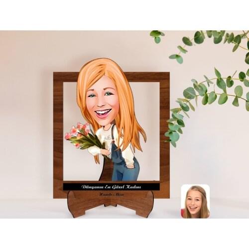 Personalized Custom Women Day The World 'S Most Beautiful Woman Caricature Of Wooden STANDING 3D Biblo-22