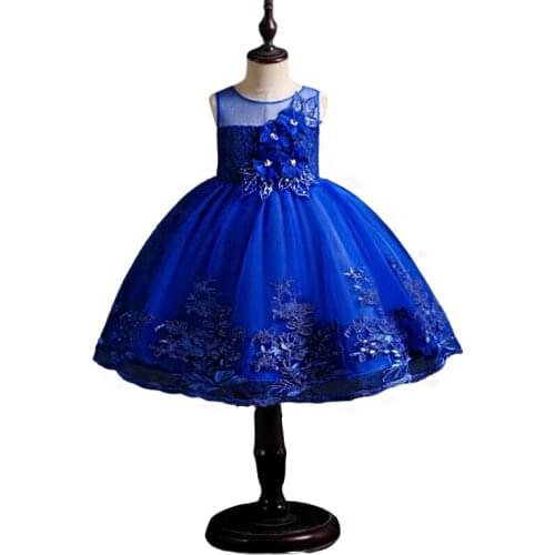 Princess Flower Girl Dress for Summer Tutu Wedding Birthday Party Dresses of Girls Childrens Costume Teenager Prom Designs