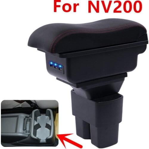 For Nissan NV200 armrest box car-covers central Store content box cup holder ashtray decoration products accessory 10-17