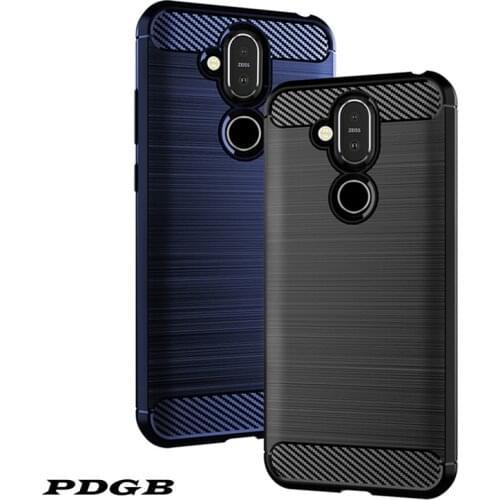 Rugged TPU Case for Nokia 7 Plus 7.1 8.1 5.1 6.1 Plus 3.1 2.1 6.2 4.2 Cover Nokia X71 X7 X6 X5 Brushed Pattern Cover Armor Shell