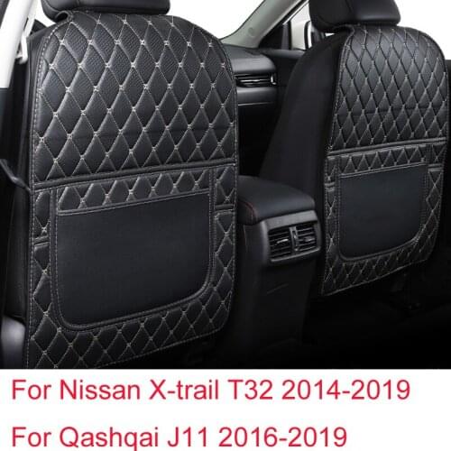 Car Seat Back row anti kicking pad holster Artificial Leather For Nissan X-trail T32 2014-2019/Qashqai J11 2016-2019