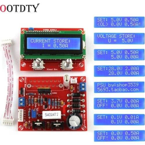 0-28V 0.01-2A Adjustable DC Regulated Power Supply DIY Kit LCD Display Regulated Power KitShort-circuit/Current-limit Protection