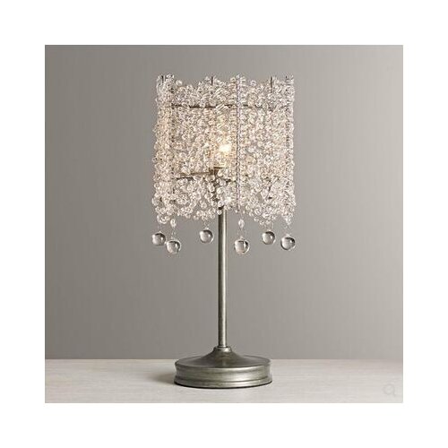 Romantic bedside lamp bedroom modern French princess romantic wedding birthday gift present crystal table lamp