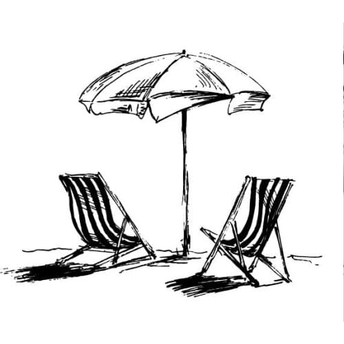 Deck Chair Transparent Clear Silicone Stamp/Seal for DIY scrapbooking/photo album Decorative clear stamp sheets A1894