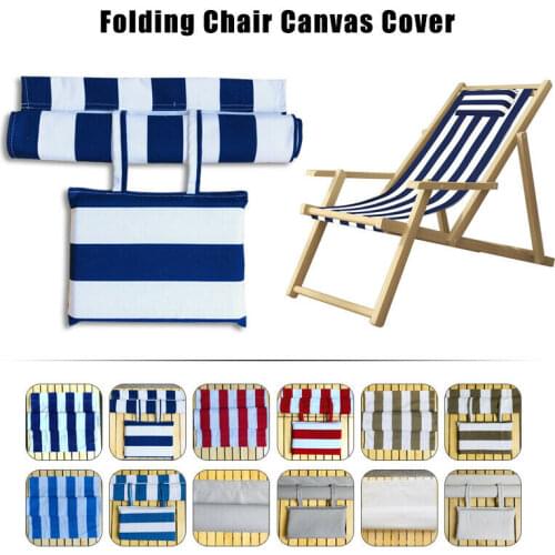 Folding Deck Chair Seat Covers Beach Chair Canvas Replacement Cover Waterproof