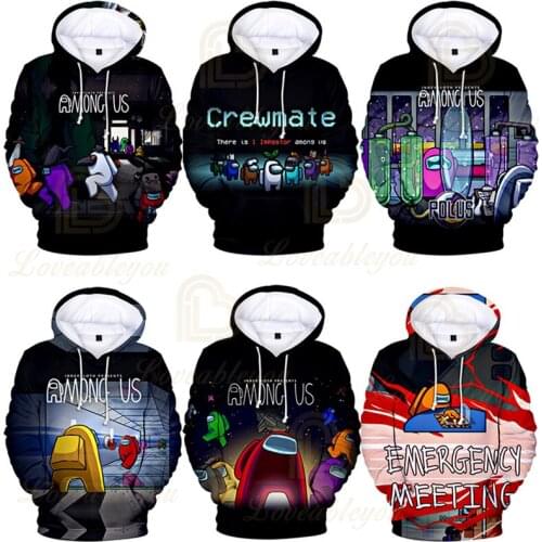 2020 NEW Game Us Hoodie Sweatshirts Autumn Winter Hoodies Fashion Harajuku Tracksuit 3D Print Men Women Boys Pullover