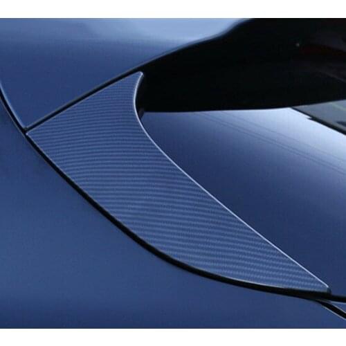 Carbon Fiber Look For Alfa Romeo Stelvio 2017-2020 2021 Car Back Rear Window Side Spoiler Wing Splitter Cover Trim Accessories