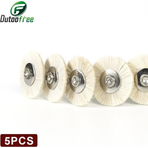 5PCS abrasive dremel tools accessories 3MM Shank Flat Nylon Bristle Wheels Abrasive Brush Buffing Polishing Dremel Rotary Tools