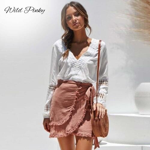 Женские рубашки WildPinky China At AliExpress