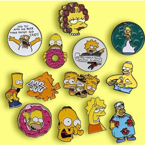 Funny take off pants delicious donut scary head splits long nose noble lady multi-eye fish flower skirt uncle shirt lapel pins