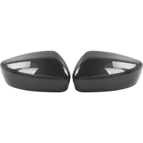 Car Rearview Mirror Cover Decorative Side View Mirror Cover Carbon Fiber Rear View Mirror Cover for Mazda 3 Axela M3 2017-2018