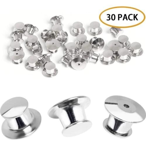 10/20/30pcs Pin Back Locking Metal Pin Keepers Pin Locks Locking Clasp No Tool Required Locking Backs Keepers Arts Craft DIY