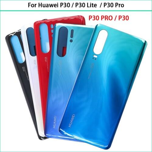 10PCS For Huawei P30 ELE-L09 L29 Battery Back Cover Rear Door 3D Glass Panel For Huawei P30 Pro Housing Case Adhesive Replace