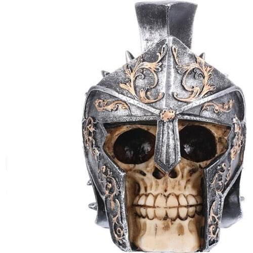 16*17cm Skull Helmet Piggy Bank Money Box Home Decor Ornaments Storage Money Resin Crafts Birthday Gifts For Boys